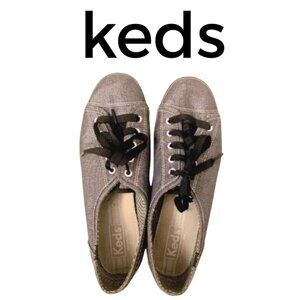 Keds Low Sneakers Shimmery Silver Rally Sparkle Dainty Sneaker US size 9